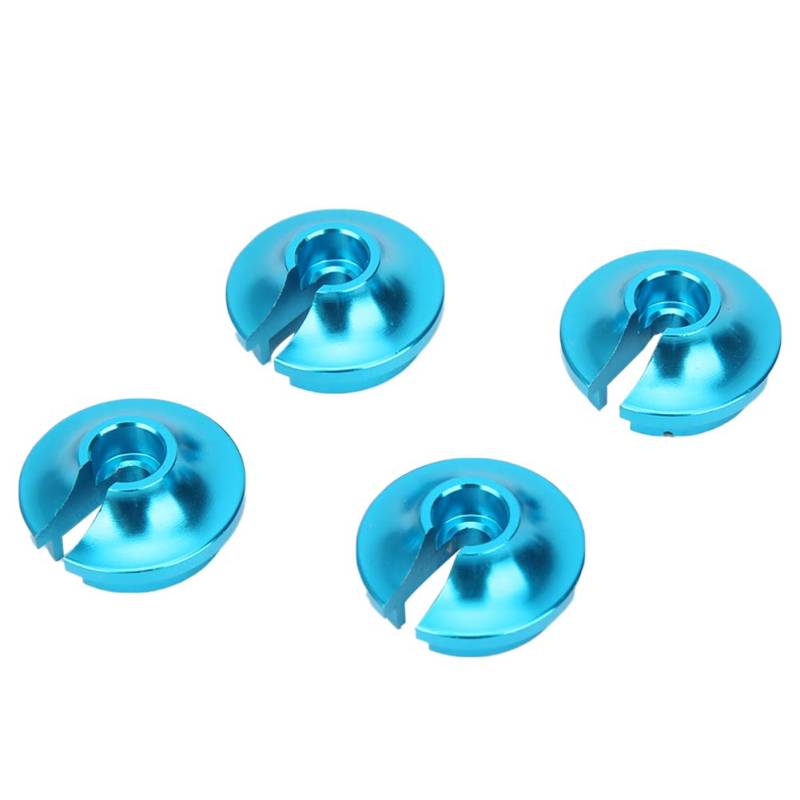 TRXXAS Slash Spring Retainer, Verbesserte Aluminiumlegierungspunkte mit Kolbenköpfen, Leichtem und Stilvollem Design, 4 Pack, Geeignet für die RC -Automodifikation (B blau) von RiToEasysports