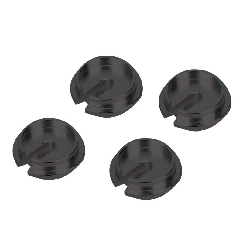 TRXXAS Slash Spring Retainer, Verbesserte Aluminiumlegierungspunkte mit Kolbenköpfen, Leichtem und Stilvollem Design, 4 Pack, Geeignet für die RC -Automodifikation (BL schwarz) von RiToEasysports