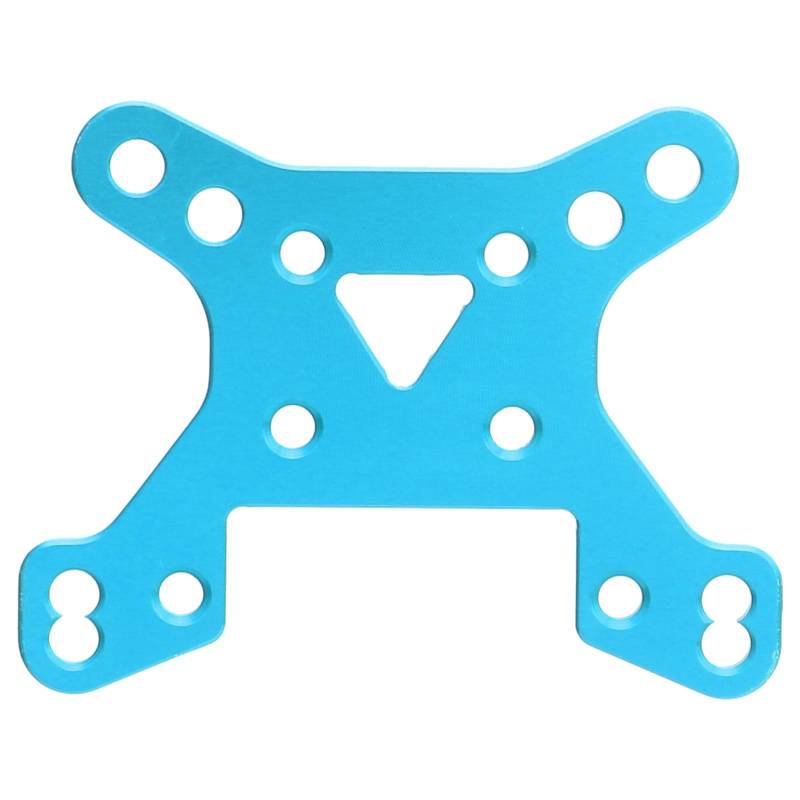 Vordere Stoßdämpferplatine Hochwertige Dämpfungsplatte für Wltoys 144001 1/14 RC-Autoteile, Aluminiumlegierung, Ausstattung: 194001 RC-Auto (blau B) von RiToEasysports