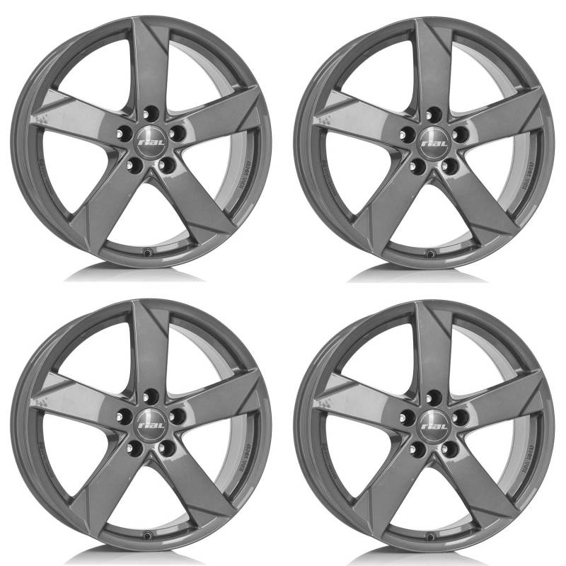4x Rial Felgen Alufelgen Kodiak 6.0Jx16 ET45 5x100 graphit kompatibel mit SEAT Arona Ibiza Toledo von Rial