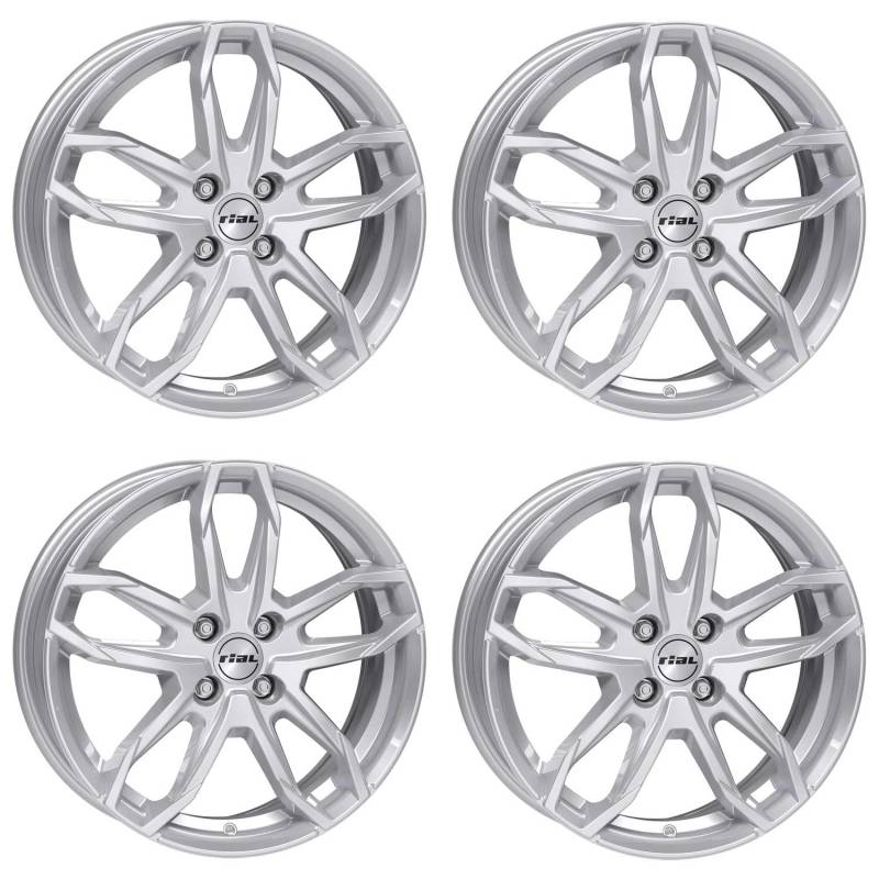 4x Rial Felgen Alufelgen Lucca 6.5Jx16 ET45 4x108 polar-silber kompatibel mit FORD Fiesta Focus Fusion KA von Rial
