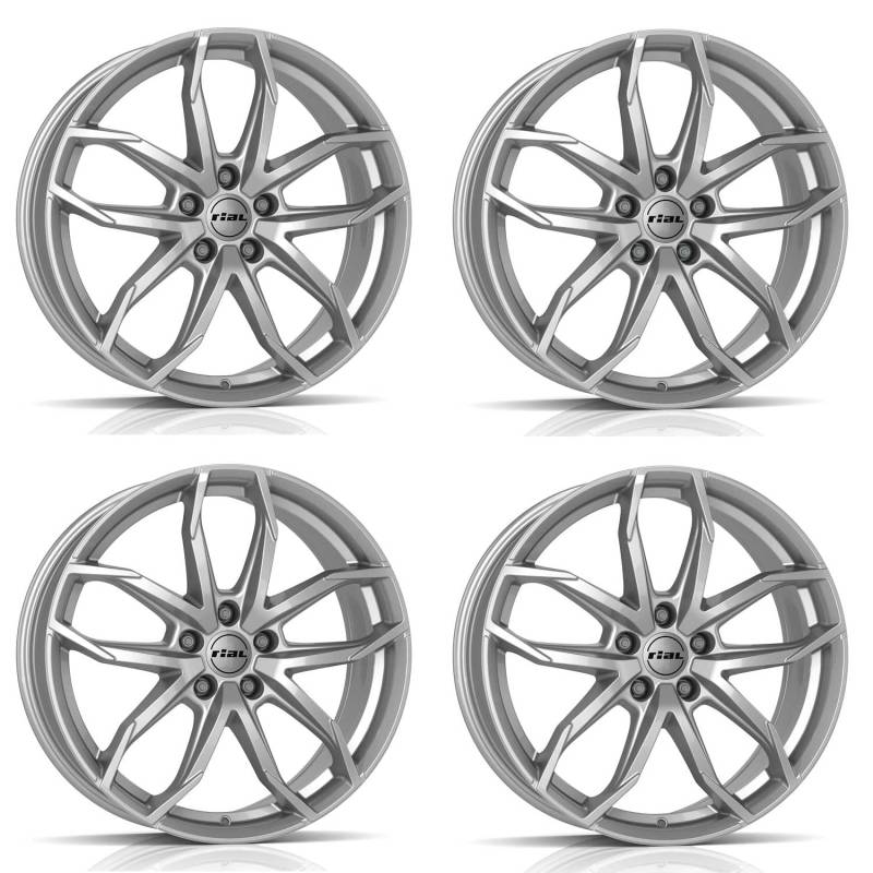 4x Rial Felgen Alufelgen Lucca 8.0Jx18 ET39 5x114,3 polar-silber kompatibel mit CHRYSLER Sebring von Rial
