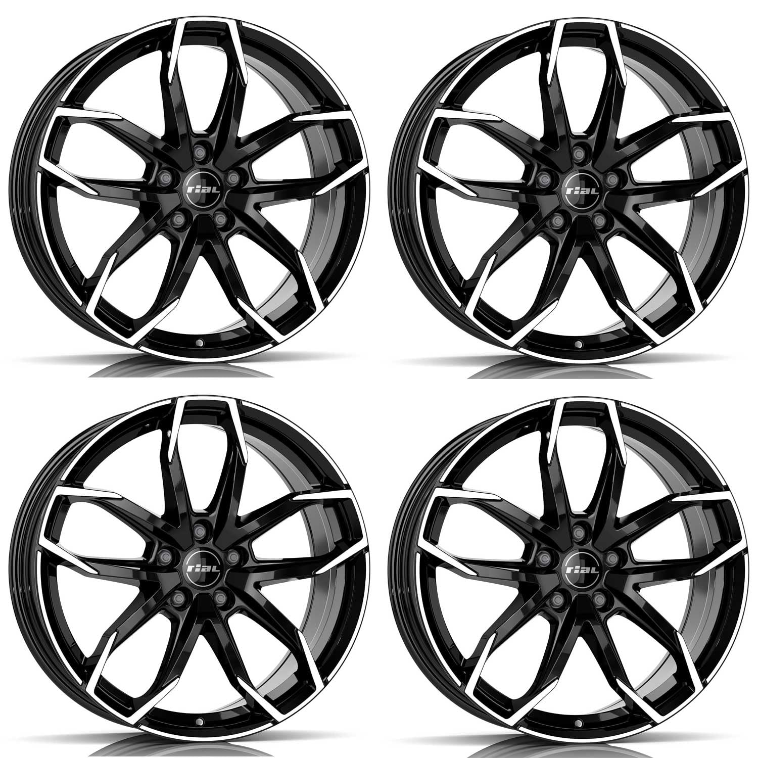 4x Rial Felgen Alufelgen Lucca 8.0Jx19 ET45 5x108 diamant-schwarz frontpoliert kompatibel mit VOLVO C30 S40 V50 S60 V60 S60 S60 S60CC V60CC S80 S90 V90 V40 V60 4x Rial Felgen Alufelgen Lucca 8.0Jx19 ET45 5x108 diamant-schwarz frontpoliert kompatibel mit VOLVO C30 S40 V50 S60 V60 S60 S60 S60CC V60CC S80 S90 V90 V40 V60 von Rial