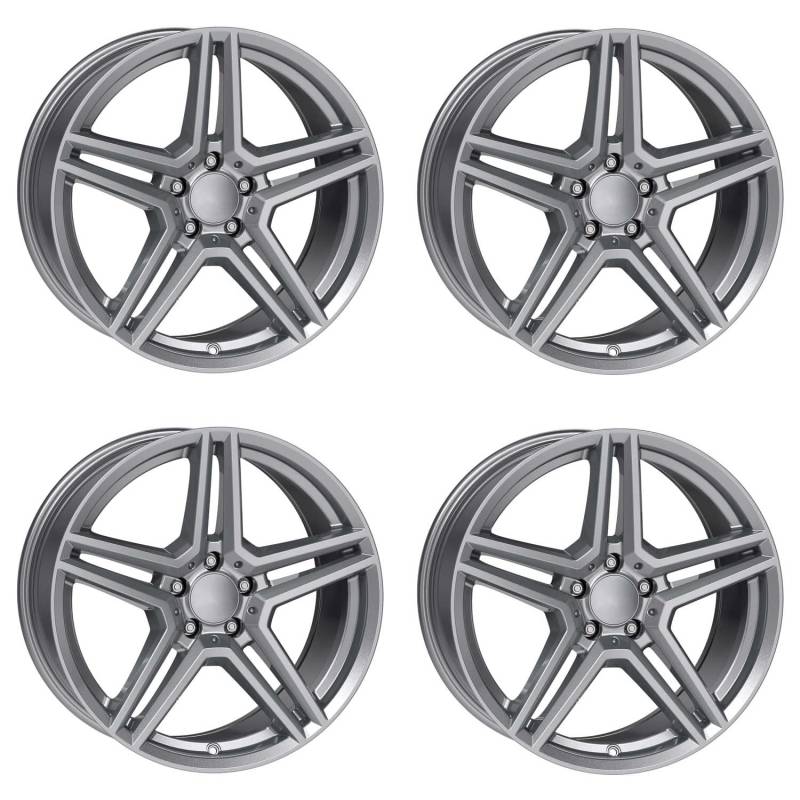 4x Rial Felgen Alufelgen M10 7.5Jx17 ET36 5x112 metal-grey kompatibel mit MERCEDES-BENZ A B C CLA E GLA GLB GLC von Rial