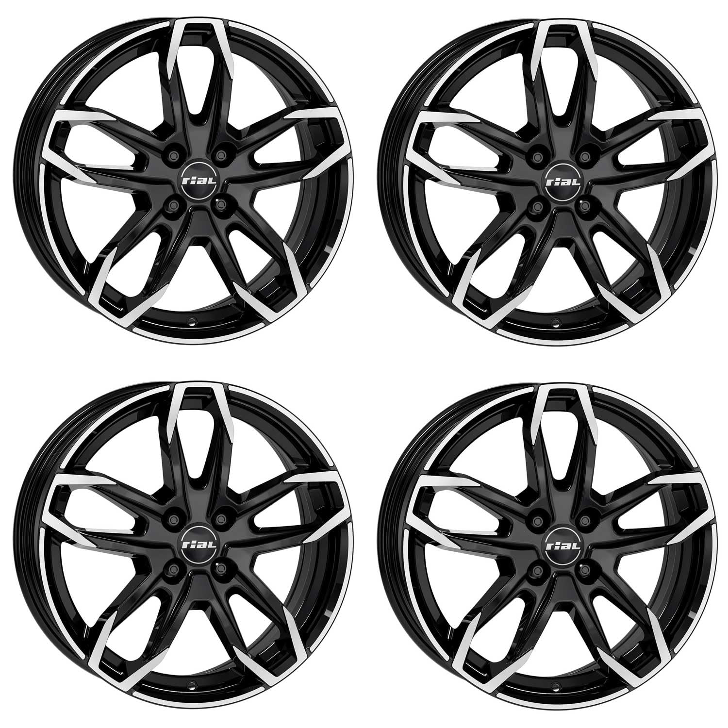 4x Rial Felgen Lucca 6.5Jx16 ET20 4x108 diamant-schwarz frontpoliert kompatibel mit CITROEN Berlingo C2 C3 C4 DS3 e-C4 4x Rial Felgen Lucca 6.5Jx16 ET20 4x108 diamant-schwarz frontpoliert kompatibel mit CITROEN Berlingo C2 C3 C4 DS3 e-C4 von Rial