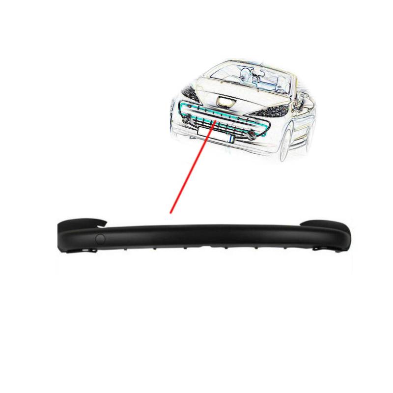 Schwarze Zierleiste Stoßstange vorne passend für PEUGEOT 207 SPORT ab 04/2006 von Ricambi Auto Store