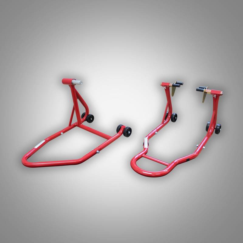 ESTW RicambiWeiss Einarm Ständer Montageständer Set Hinterrad + Vorderrad Motorradständer Kit kompatibel mit Triumph Speed Triple 1999-2013 von Ricambi Weiss