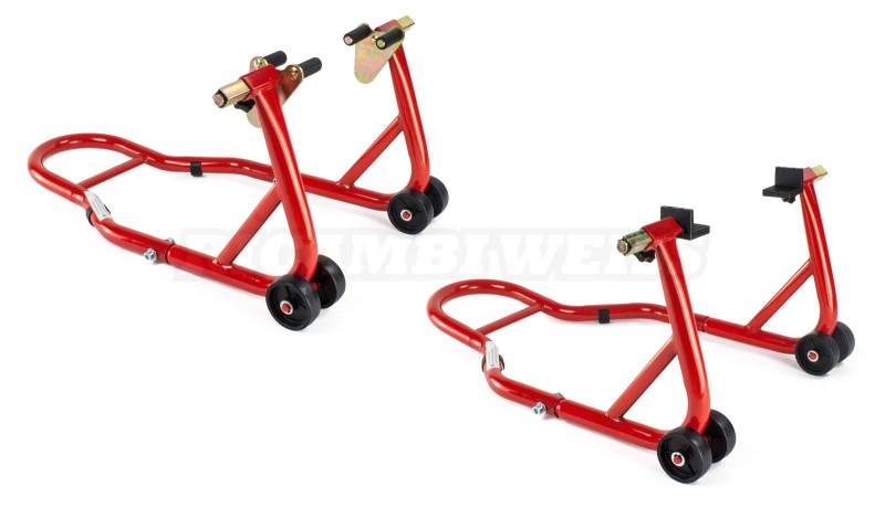 STTKW MONTAGESTÄNDER Set RicambiWeiss Motorradständer Motorradheber 2 - er Set vorne und hinten von Ricambi Weiss