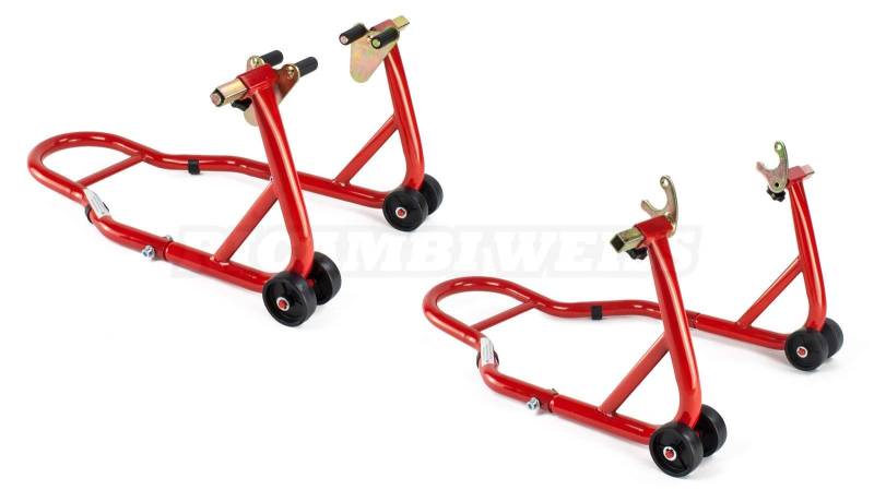 STVKW MONTAGESTÄNDER Set RicambiWeiss Motorradständer Motorradheber 2 - er Set vorne und hinten von Ricambi Weiss