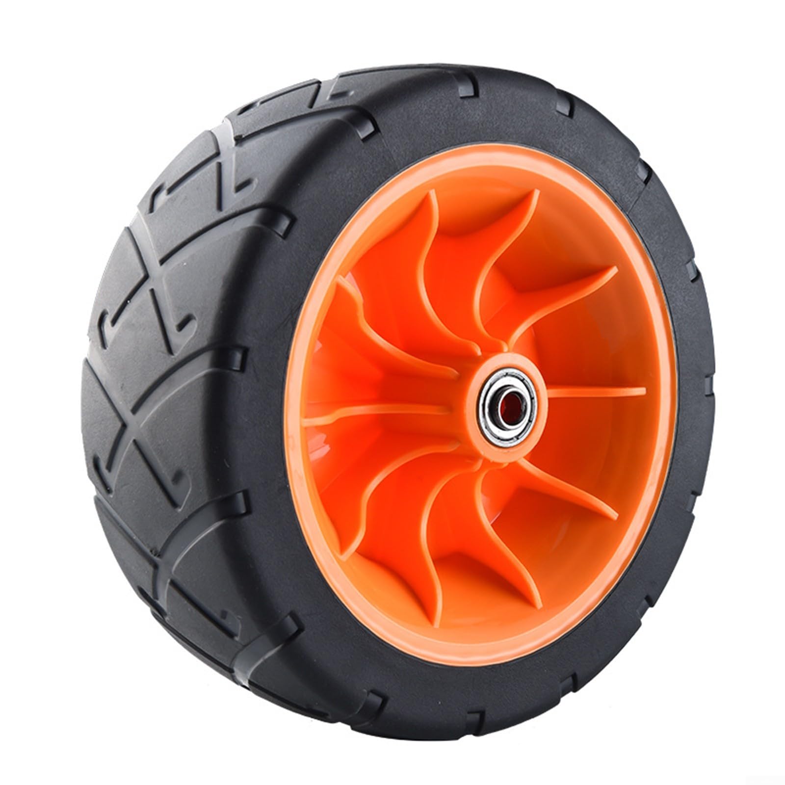 Anpassbares 20,3 cm Gartenwagen-Ersatzrad mit zuverlässigen Lagern (orange) von RichVibe