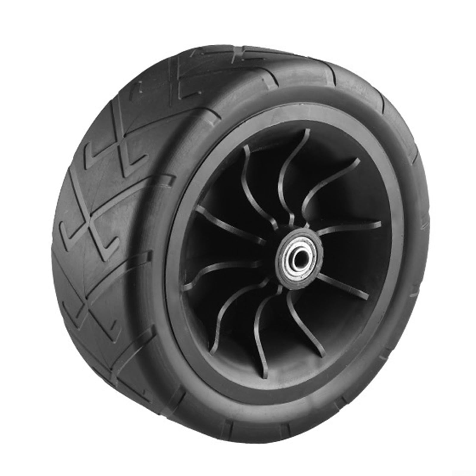 Anpassbares 20,3 cm Gartenwagen-Ersatzrad mit zuverlässigen Lagern (schwarz) von RichVibe