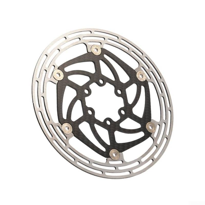 Hochleistungs-Radbremsscheibe mit leichter Kohlefaser-Konstruktion, perfekt geeignet für aktive Fahrer (140 mm (160 mm (mit Schrauben)) von RichVibe