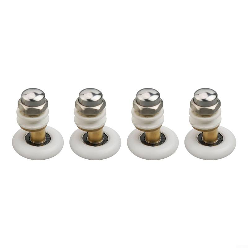 Schlankes und funktionales Duschtürrollen-Ersatz-Set mit vier verstellbaren Komponenten, passend für die meisten Designs (27 mm) von RichVibe