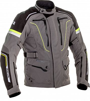 Richa Infinity 2 Pro, Textiljacke wasserdicht - Grau/Neon-Gelb - 3XL von Richa