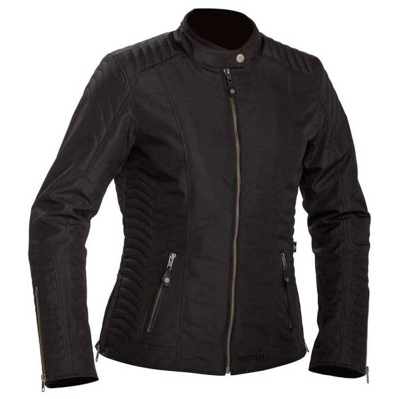 Richa Lausanne wasserdichte Damen Motorrad Textiljacke, schwarz, 4XL von Richa