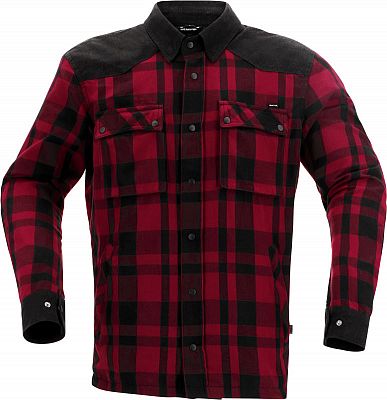 Richa Wisconsin, Textiljacke/Hemd wasserdicht - Schwarz/Rot - 2XL von Richa