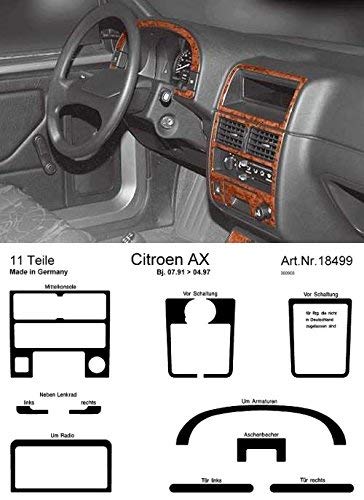 PreWoodec Cockpit Design Citroen AX ZA 07.91 zu 04.97 (Exclusive 3D Fahrzeug-Kit – Made in Germany) von Richter