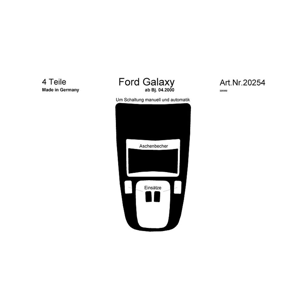 Prewoodec Interieursatz kompatibel mit Ford Galaxy 4/2000- 2-teilig - Wurzelholz von Richter