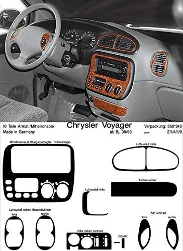 Prewoodec Interieursatz kompatibel mit Chrysler Voyager 9/1999- 10-teilig - Wurzelholz von AUTO-STYLE
