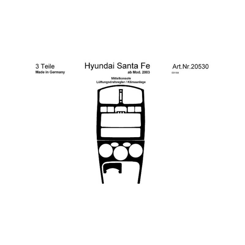 Prewoodec Interieursatz kompatibel mit Hyundai Santa Fe 2003- 3-teilig - Wurzelholz von Richter