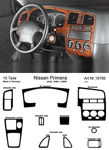 Prewoodec Interieursatz kompatibel mit Nissan Primera II 4/5-türer 9/1996-9/1999 10-teilig - Wurzelholz von AUTO-STYLE