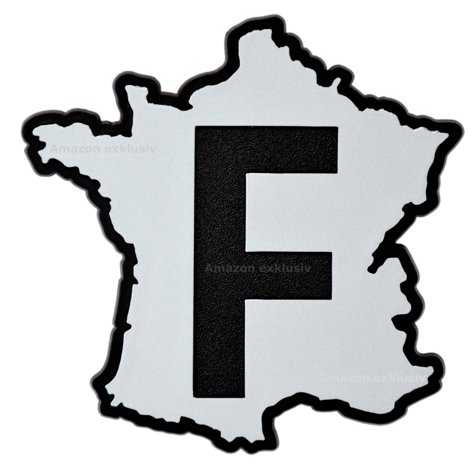 Richter Auto Relief 3D Schild Frankreich F Aufkleber France Landkarte 94 x 94 mm von Richter