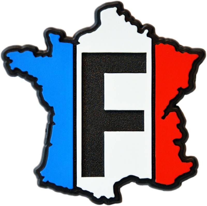 Richter Auto Relief Schild 3D Aufkleber F Frankreich Flagge Landkarte HR Art. 19156 von Richter