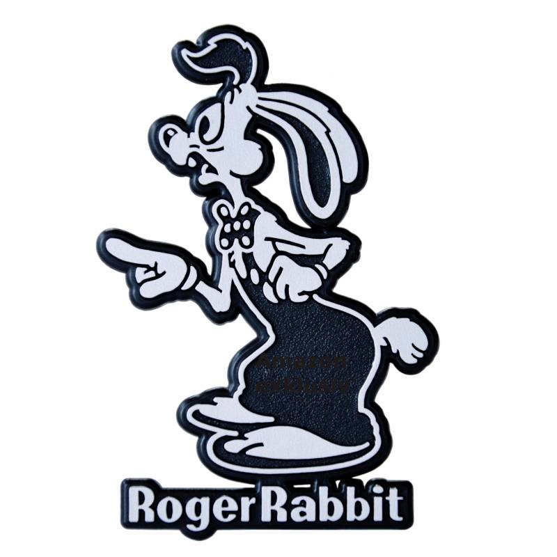 Richter Silbergrauer Roger Rabbit Relief Schild 94 x 62 mm original 1982 von Richter