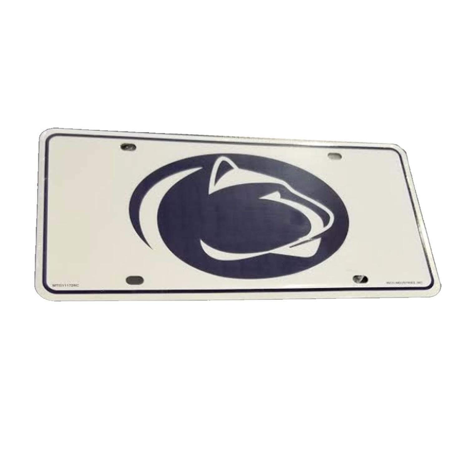 RICO INDUSTRIES, INC Penn State Logo Metall Kennzeichen (MTG1117), weiß von Rico Industries