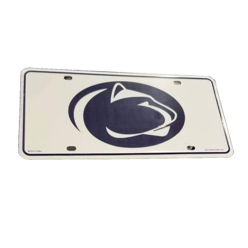 RICO INDUSTRIES, INC Penn State Logo Metall Kennzeichen (MTG1117), weiß von Rico Industries