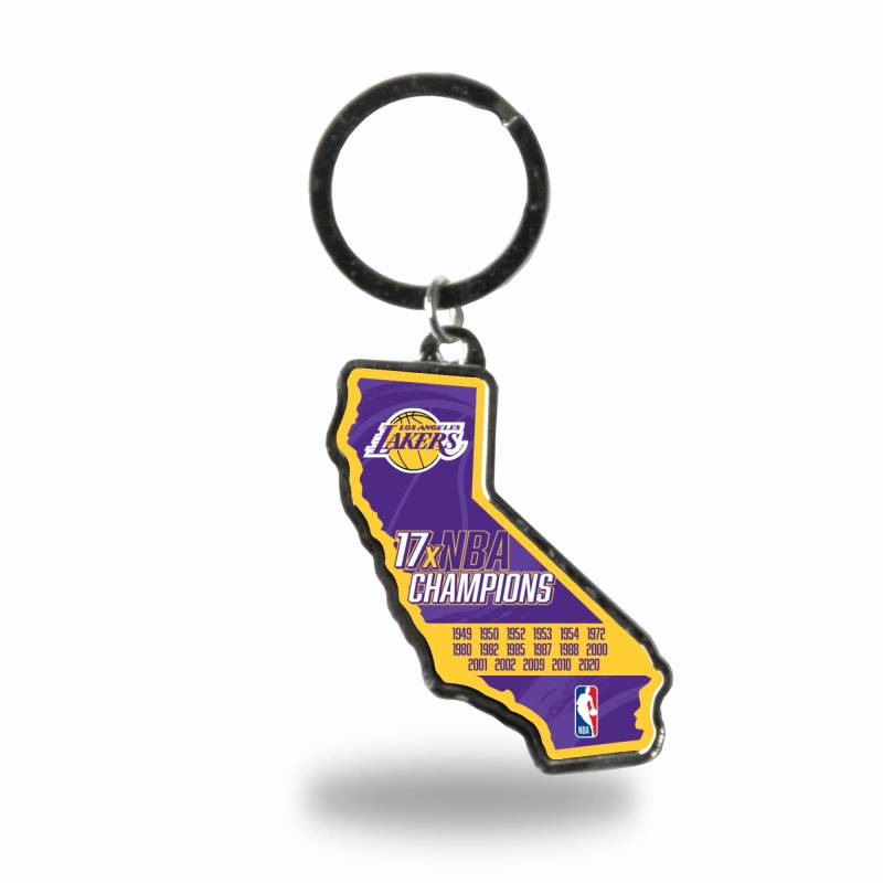 Rico Industries NBA Los Angeles Lakers Champ State Shape Schlüsselanhänger groß von Rico Industries