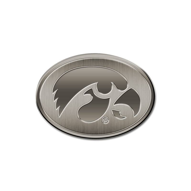 Rico Industries NCAA Iowa Hawkeyes Auto-Emblem, antikes Nickel, für Auto/LKW/SUV von Rico Industries