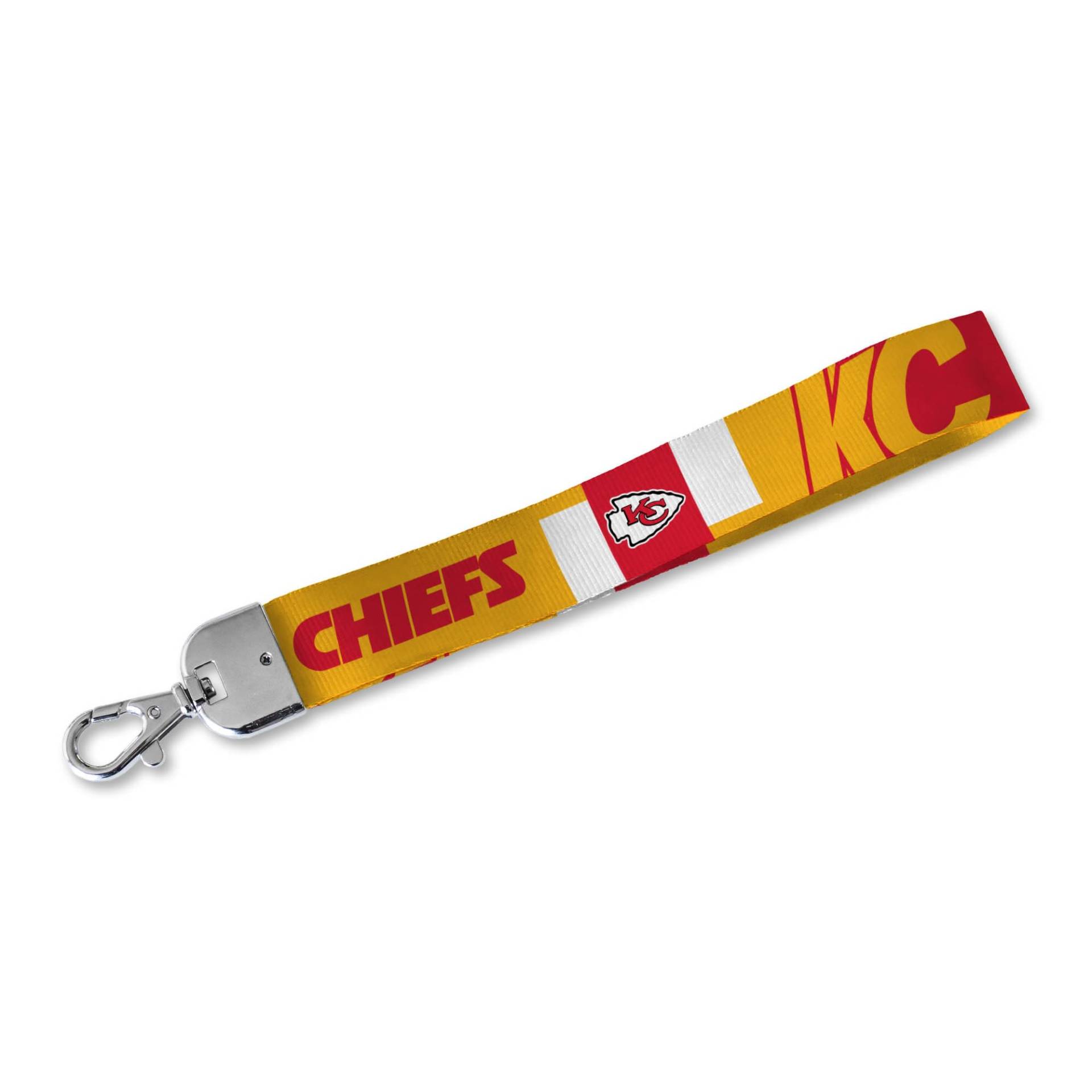 Rico Industries NFL Football Kansas City Chiefs Handgelenk-Schlüsselband, niedlicher Handgelenkriemen, Schlüsselanhängerhalter für Damen und Herren, Autoschlüssel, Ausweise, Karten, Geldbörse, von Rico Industries