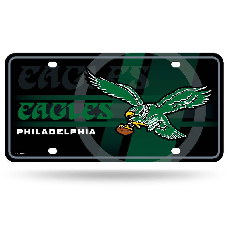 Rico Industries NFL Philadelphia Eagles Retro-Metall-Auto-Tag, 21,6 x 27,9 cm, ideal für LKW, Auto, SUV von Rico Industries