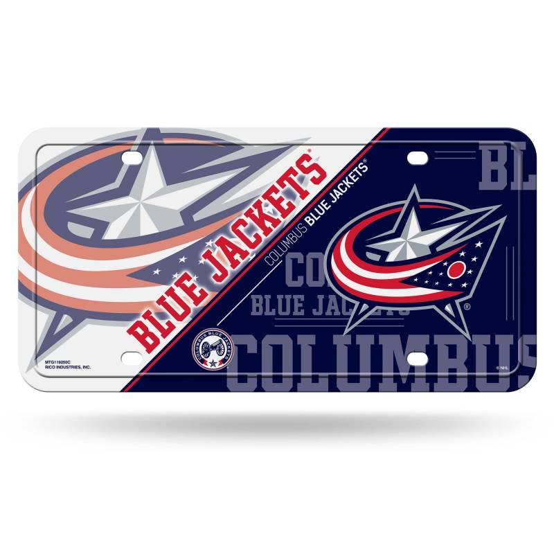 Rico Industries NHL Columbus Blue Jackets Auto Tag 21,6 x 27,9 cm – ideal für LKW/Auto/SUV von Rico Industries