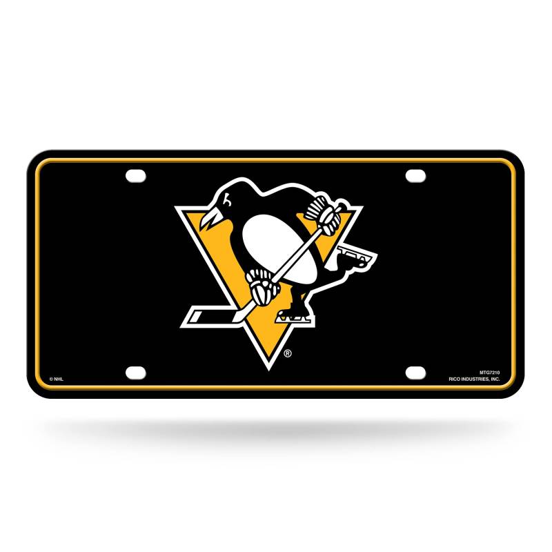 Rico Industries NHL Pittsburgh Penguins Nummernschildanhänger aus Metall von Rico Industries