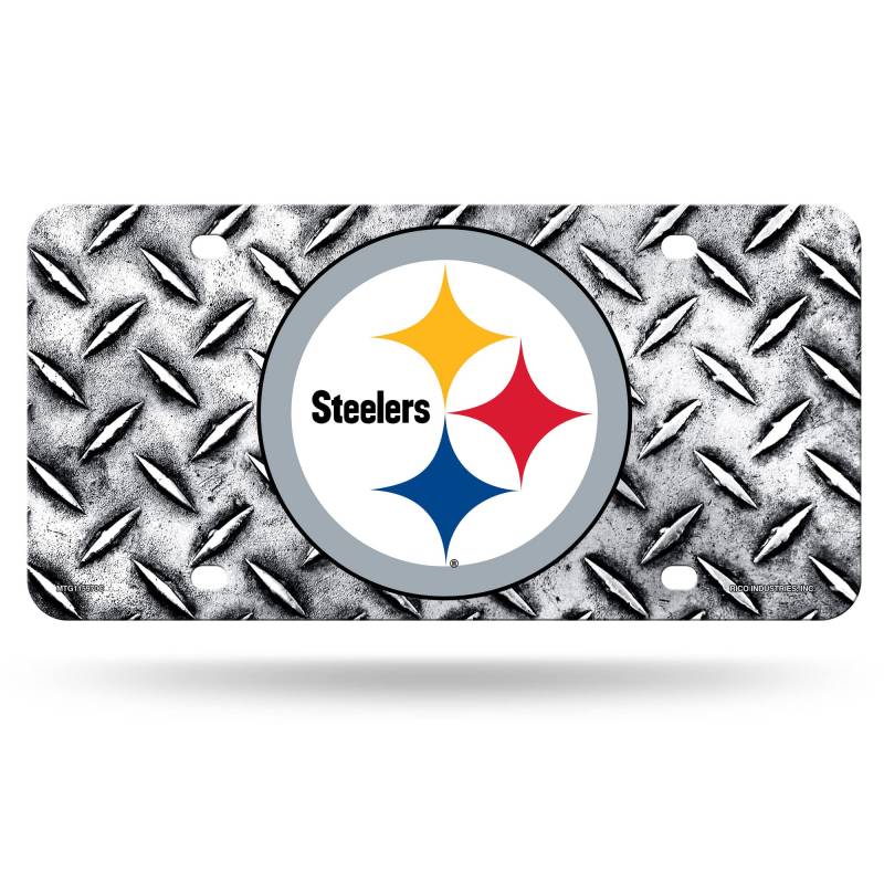Rico Industries Unisex-Erwachsene MTG Metallanhänger, Pittsburgh Steelers, 12" x 6" von Rico Industries
