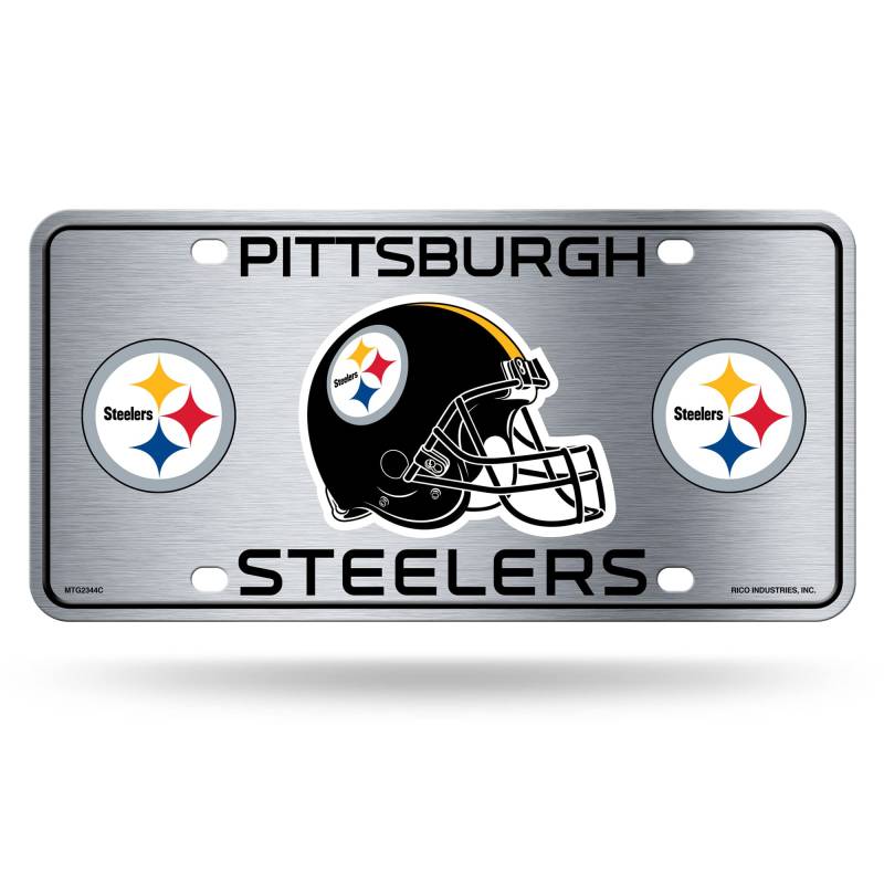 Rico Industries Unisex-Erwachsene MTG Metallanhänger, Pittsburgh Steelers, 12" x 6" von Rico Industries