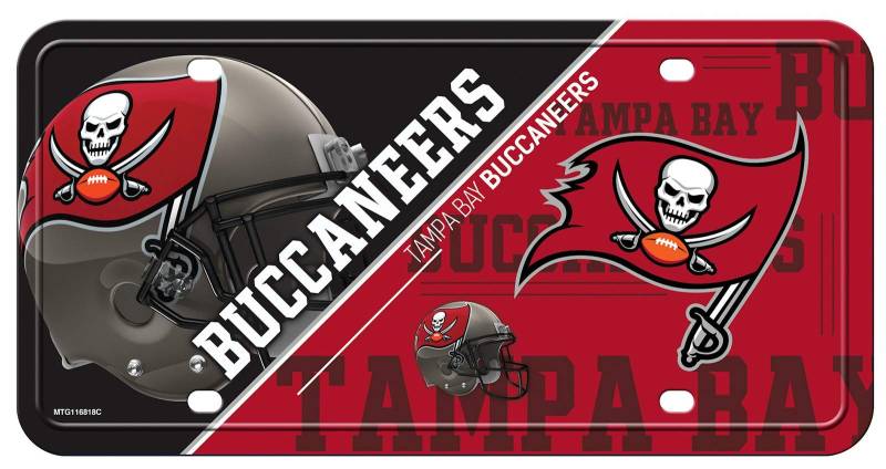 Rico MTG116818C Tb Buccaneers Split Design Metall Auto Tag von Rico Industries