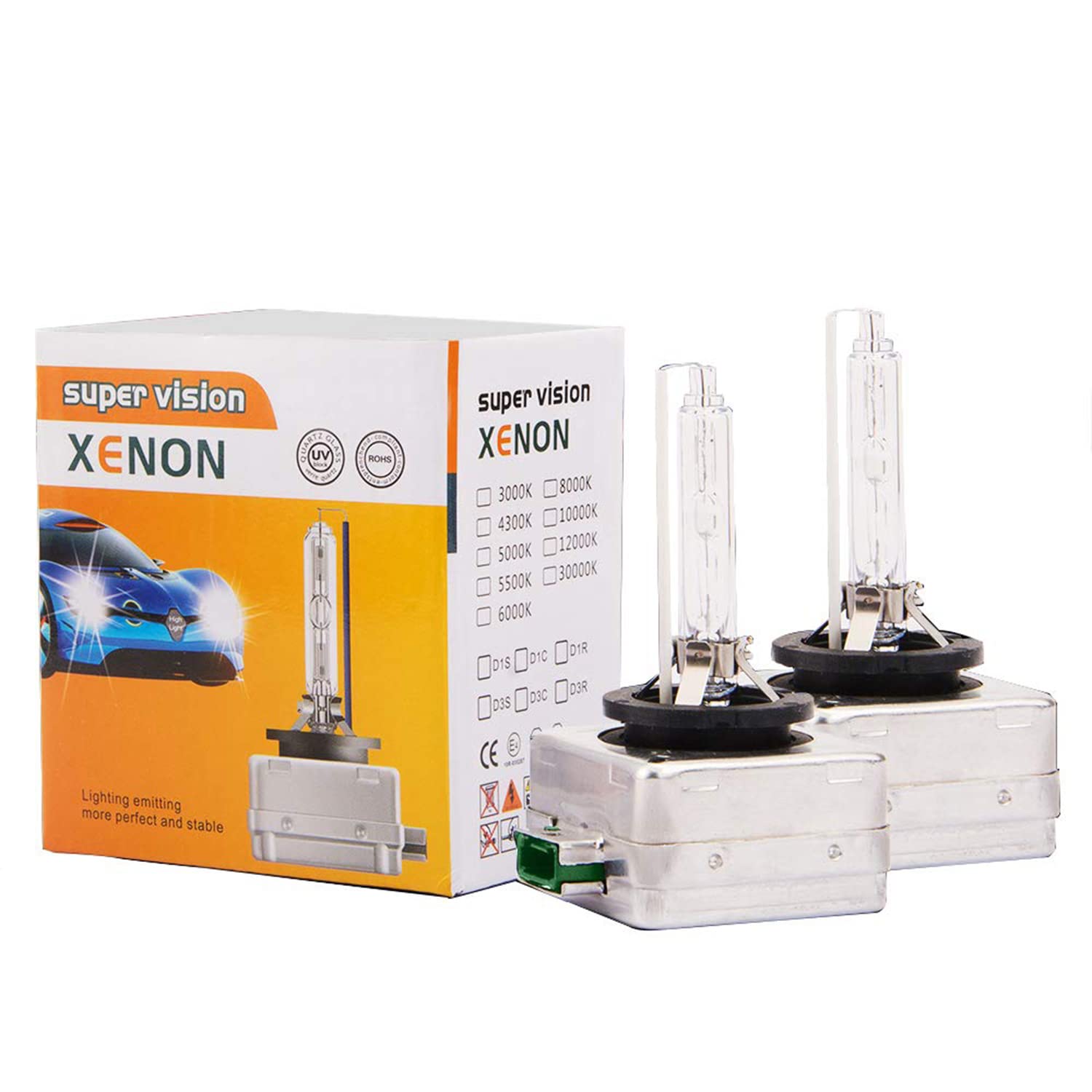 Ricoy 12V D3S Hid Xenon Brenner Scheinwerferlampe-10000K 35W Ersatzlicht 2 Stück Ricoy 12V D3S Hid Xenon Brenner Scheinwerferlampe-10000K 35W Ersatzlicht 2 Stück von Ricoy
