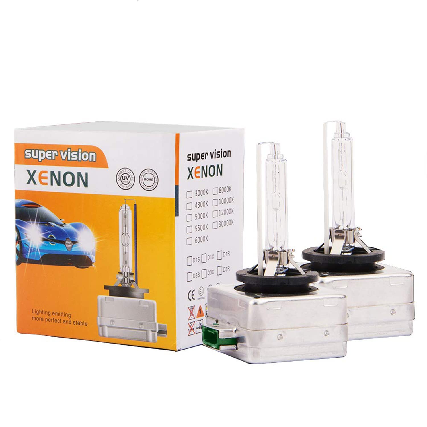 Ricoy 12V D3S Hid Xenon Brenner Scheinwerferlampe-4300K 35W Ersatzlicht 2 Stück Ricoy 12V D3S Hid Xenon Brenner Scheinwerferlampe-4300K 35W Ersatzlicht 2 Stück von Ricoy