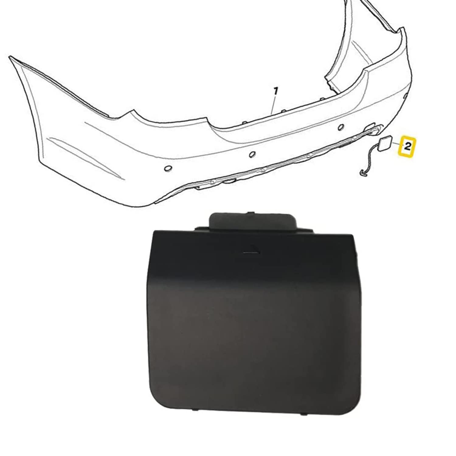 Ricoy Für E60 5 series M Sportverkleidung Stoßfänger hinten Öse Haken Abdeckkappe Ricoy Für E60 5 series M Sportverkleidung Stoßfänger hinten Öse Haken Abdeckkappe von Ricoy