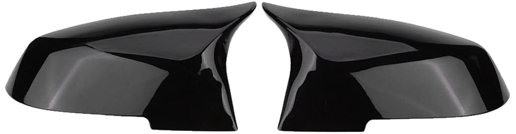 GSRECY schwarz glänzende Seitenspiegel-Abdeckkappen für F20 F21 F87 M2 F23 F30 F36 X1 E84 M4-Ausführung (2er-Packung) von GSRECY