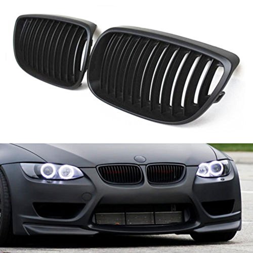 Ricoy Nieren-Kühlergrill, 2006-2009 E92 E93 Sport-Kühlergrill, für die Frontstoßstange, matt, Schwarz von Ricoy