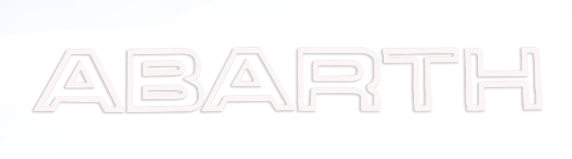 Schriftzug Abarth für Vordere Gitter Buchstaben für FIAT 500 Abarth Kühlergrill Dekoration im Originalstil Logo für Vorderen Grill FIAT Punto Evo Abarth FIAT 595 Personalisierung Kühlergrill (Weiß) von Ricreo