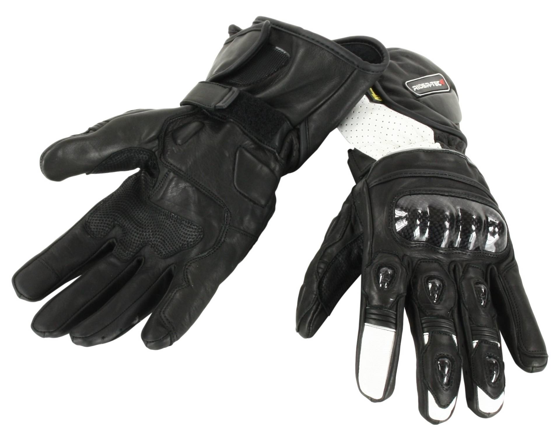 RIDER-TEC Handschuhe Moto Sommer & Zwischensaison Leder rt4302, schwarz/weiß, Größe XXXL von Rider-Tec