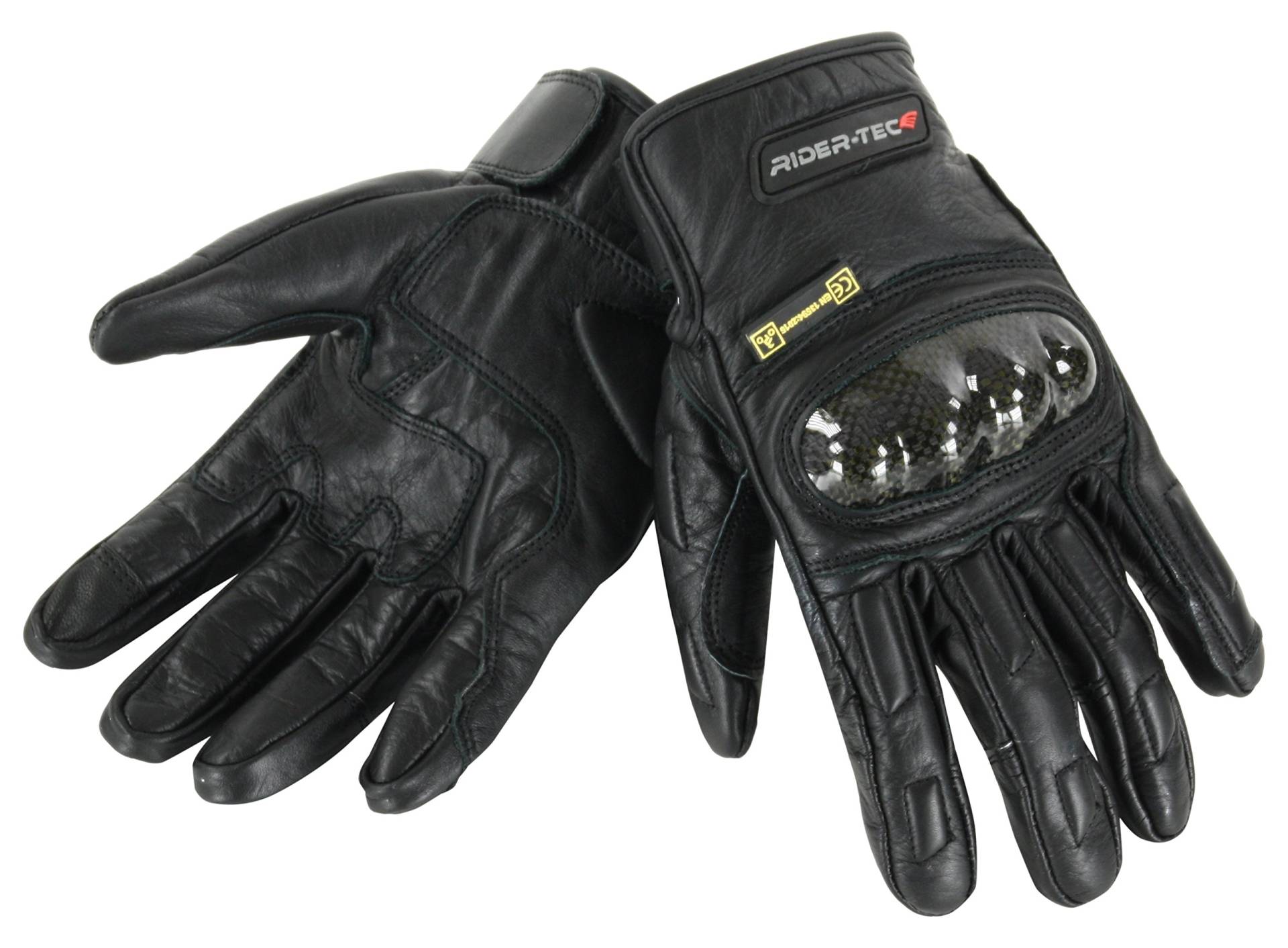 RIDER-TEC Handschuhe Motorrad Leder postgeprüft rt-4133-b, schwarz, Größe XXXL von Rider-Tec