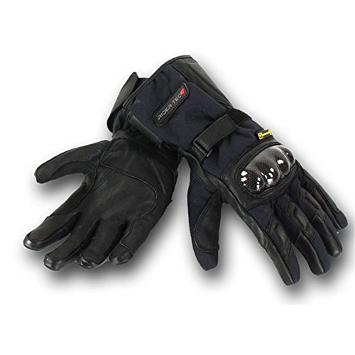 RIDER-TEC Handschuhe Motorrad aus Textil/Leder rt-4010-r, schwarz, Größe XXL von Rider-Tec