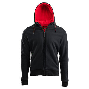 Riding Culture Hoodie Motorrad Zip-Hoodie Schwarz Rot von Riding Culture