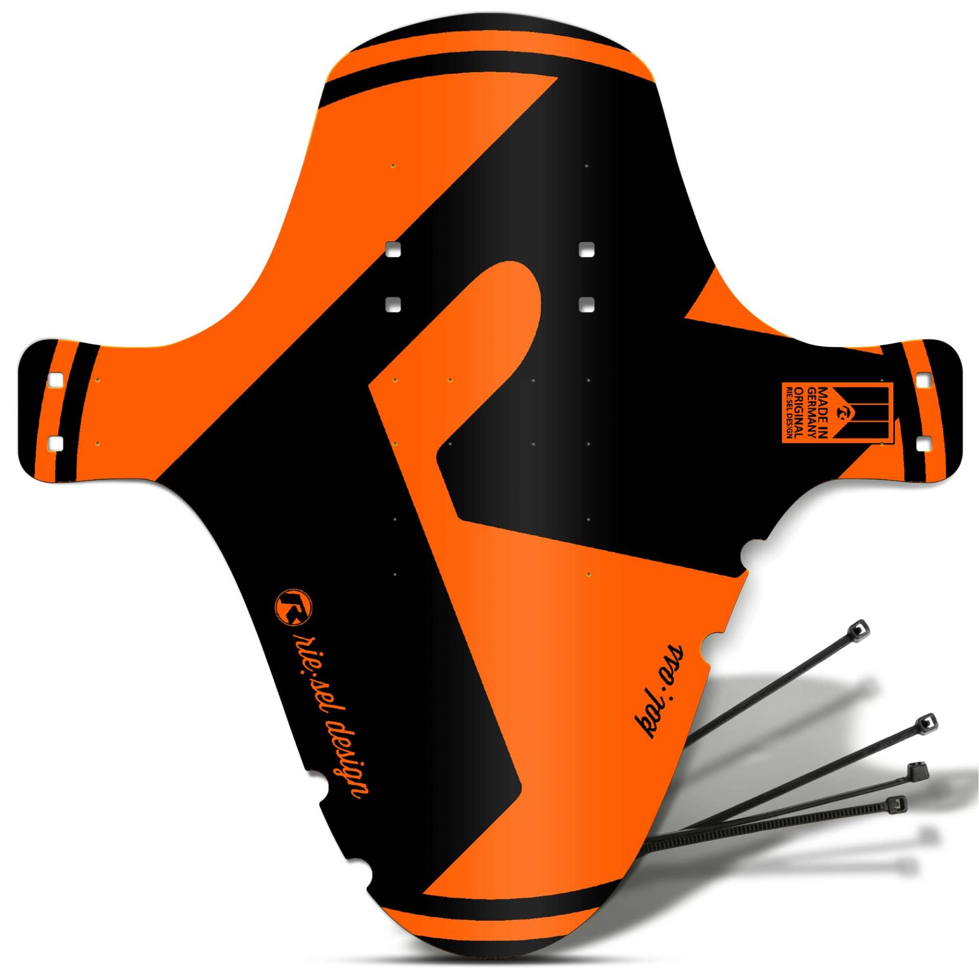 Riesel Design 1x Mudguard - kol:oss - XL MTB Schutzblech inkl. Kabelbinder/Stylischer MTB Schmutzfänger/Mountainbike Schutzblech als Spritzschutz für alle Radgrößen von Rie:Sel Design